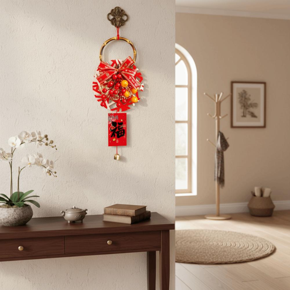 Traditional New Year Decorations Handcrafted Door Handle Decorations  Spring Festival