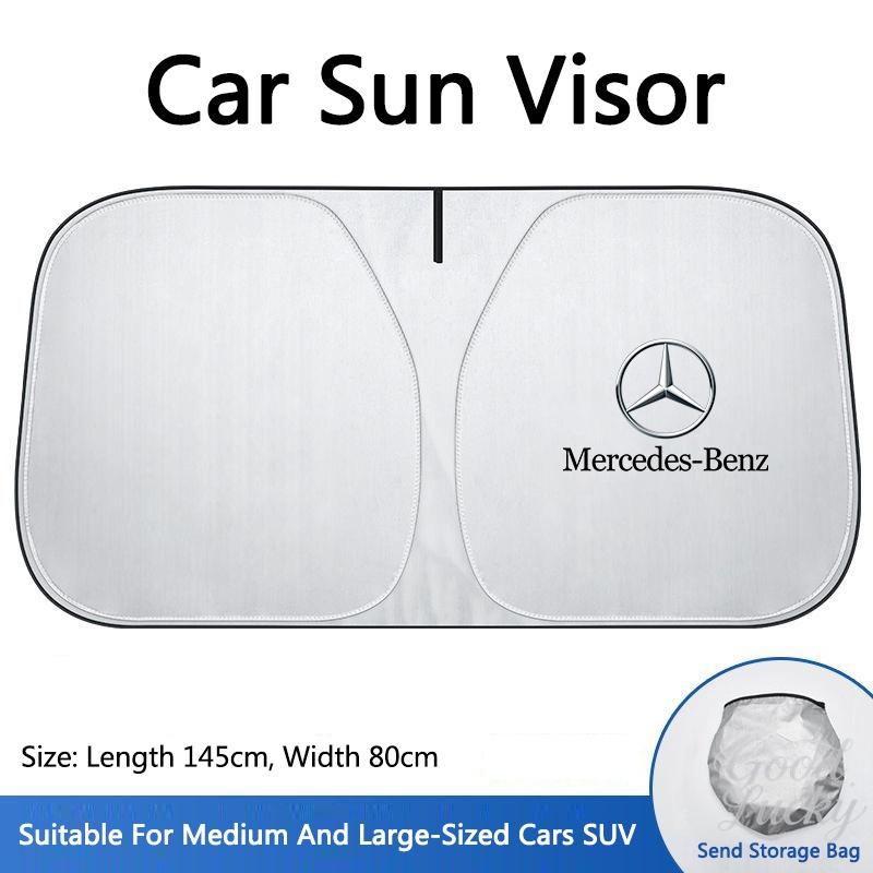 FA02Folding Car Front Window Sunshade Protective Cover For Mercedes Benz AMG W203 W213 W223 W206 W220 W205 W211 W212 GLE GLC GLK GLS