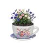 Pot de fleurs - EDEN - Tasse Lilas - Céramique - 24×28×14 cm - Lilas/blanc - Intérieur