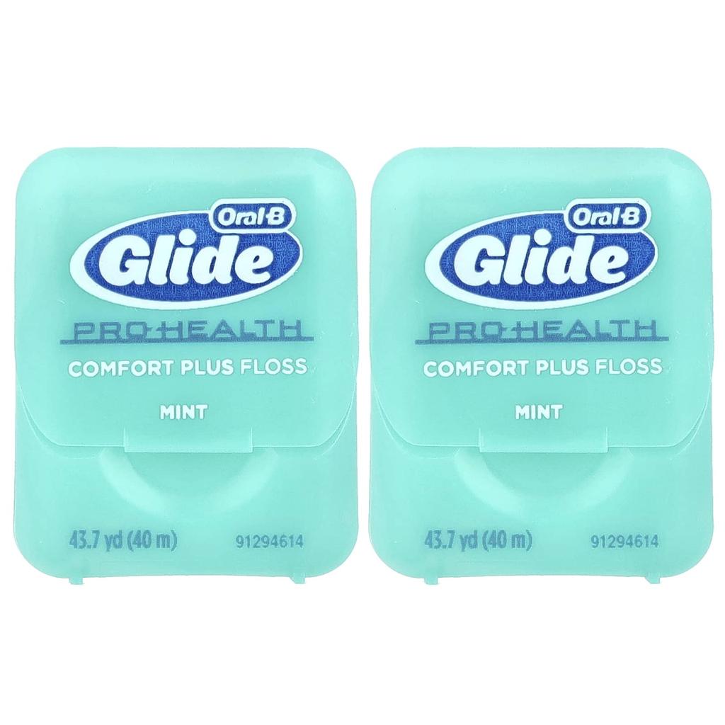 Oral-B Glide, Pro-Health, Fil Confort Plus, Menthe, Lot de 2, 40M (43.7 Yds) Chaque