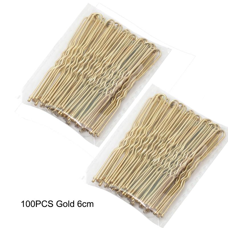 100/50pc 50/60mm Hair Pin And Clips U Shape For Headpiece Women Girls Hairpins Accessories Bride Wedding Head Jewelry Decoration