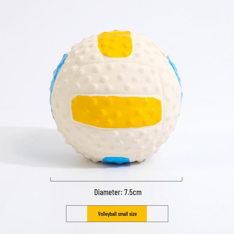 Jucărie Latex pentru Animale de Companie: Minge de Rugby, Fotbal, Volei cu Sunete, Umplută cu Bumbac, pentru Câini