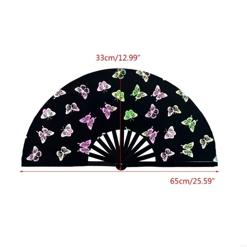 62KD Make Your Performances Stand Out with This Reflective Folding Fan for Children Adults Girl Boys Birthday Holiday Present