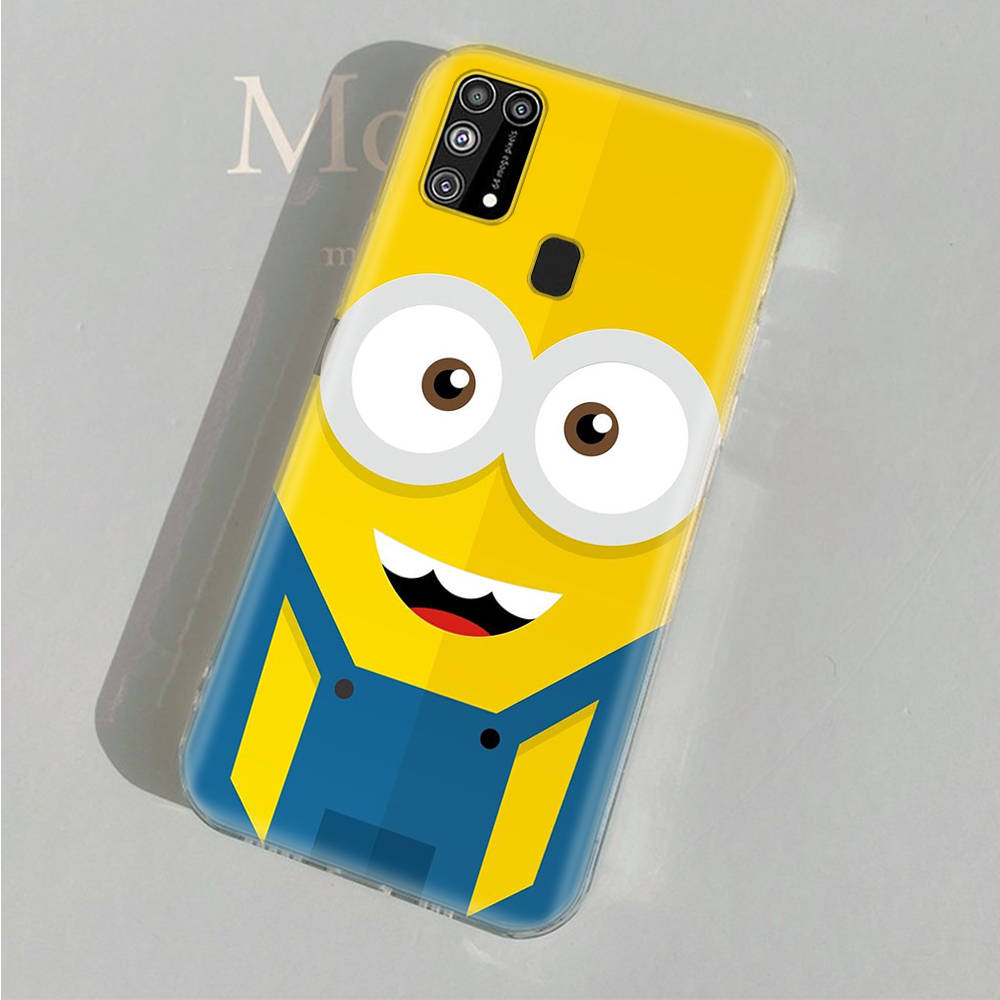AM26 Lustige Minions Klare Hülle für Samsung A04 A14 A23 A34 A54 M23 M33 M52 M53 Realme 10 9 C30S C35 C55 VIVO Y02 Y21 Y33S Y51 X80 V25 Abdeckung