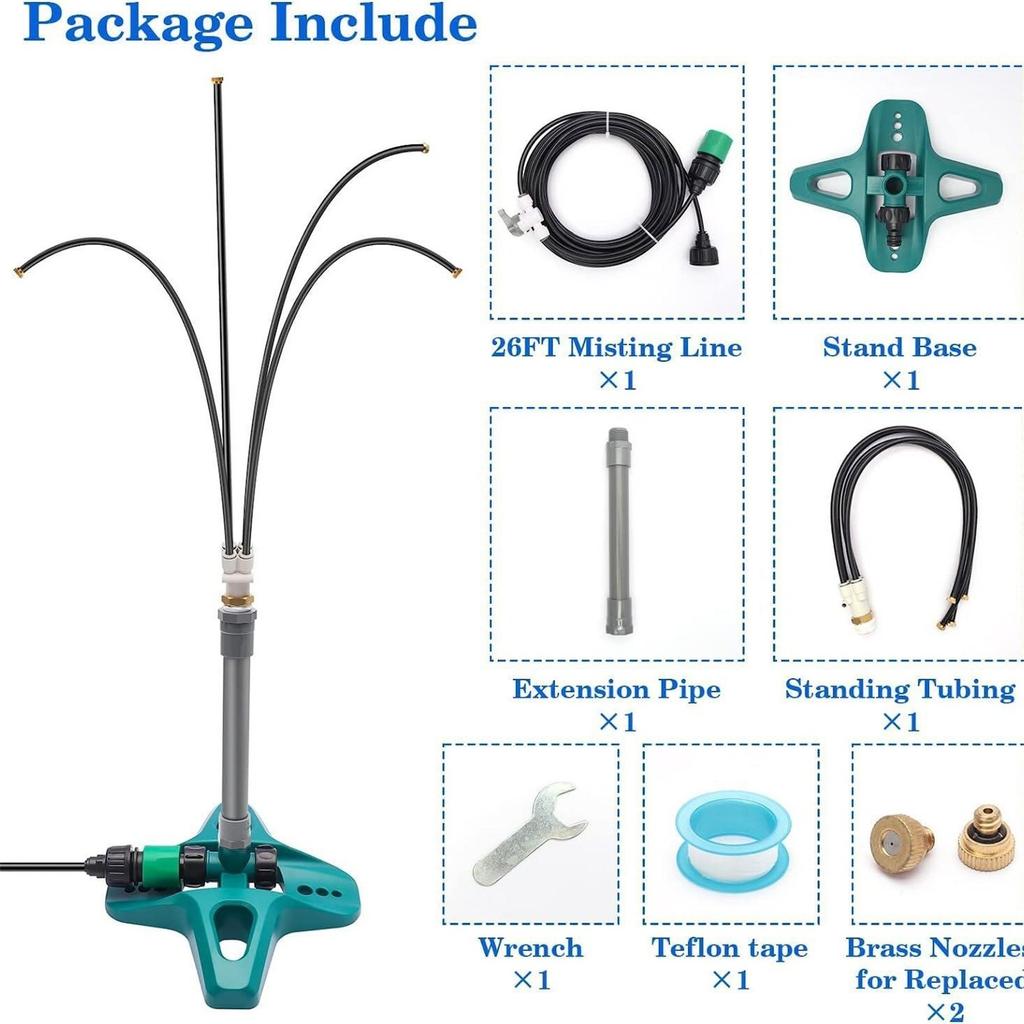 Standing Mister Portable Stand Sprayer Adjustable Height Stand Mister Standing Misting Cooling System For Water Mist Play Patio
