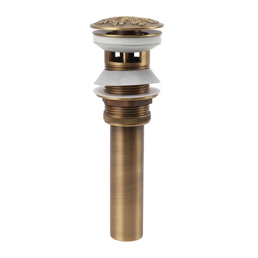 Brass Pop Up Drain Stopper Easy To Install Universal Vanity Pop Up Drain Stopper for Vessel Sink Lavatory Vanity with