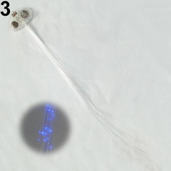 Fashion Party Cool Cilp Glow Flash LED Hair Extension Braids Hairpin Decoration