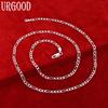 925 Sterling Silver Wedding Jewelry 18-30 Inch 4mm Sideways Necklace