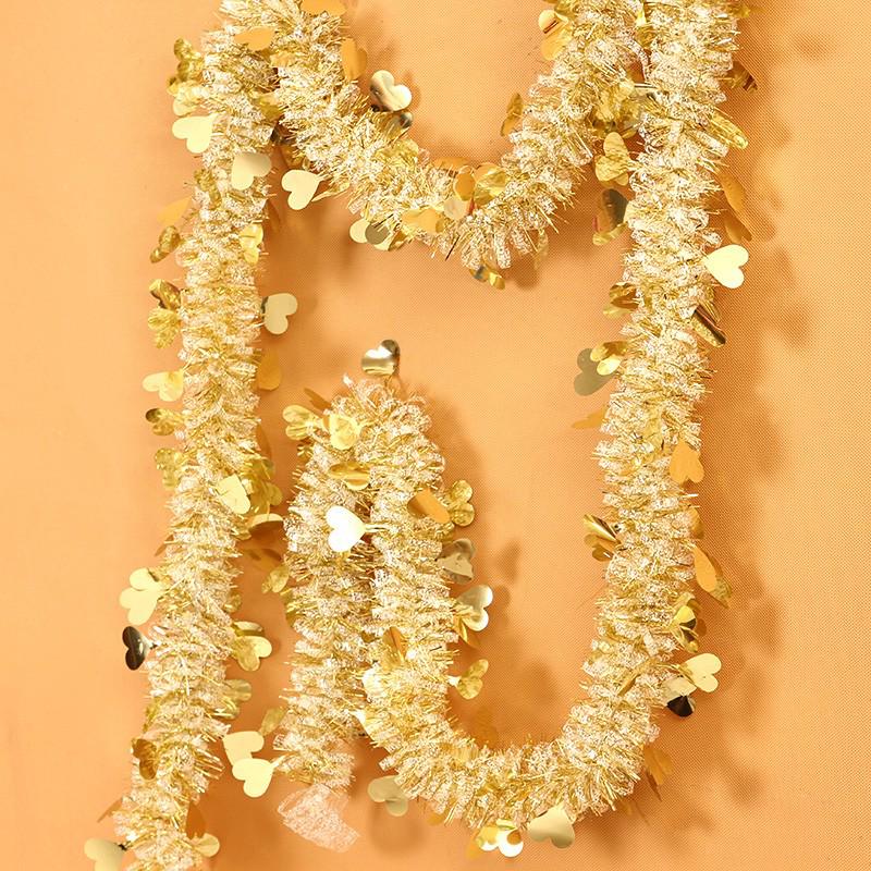 Shiny Ribbon Pull Flower Tinsel for New Year, Wedding, Birthday, and Indoor Festival Decoration