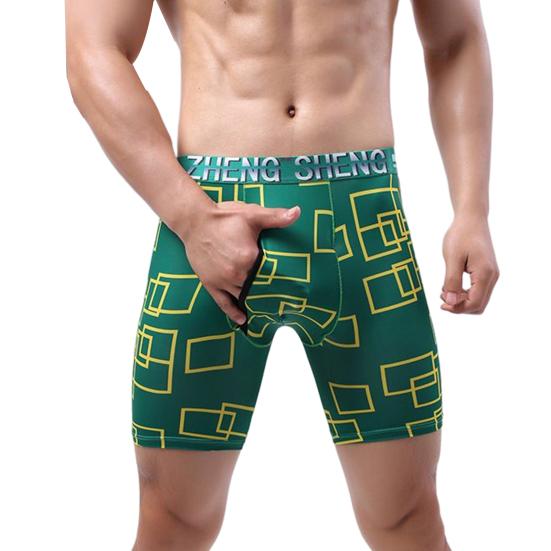 

U-образные шорты со средней посадкой и эластичной резинкой на талии, модные мужские шорты с буквенным принтом, нижнее белье 4XL зелёный