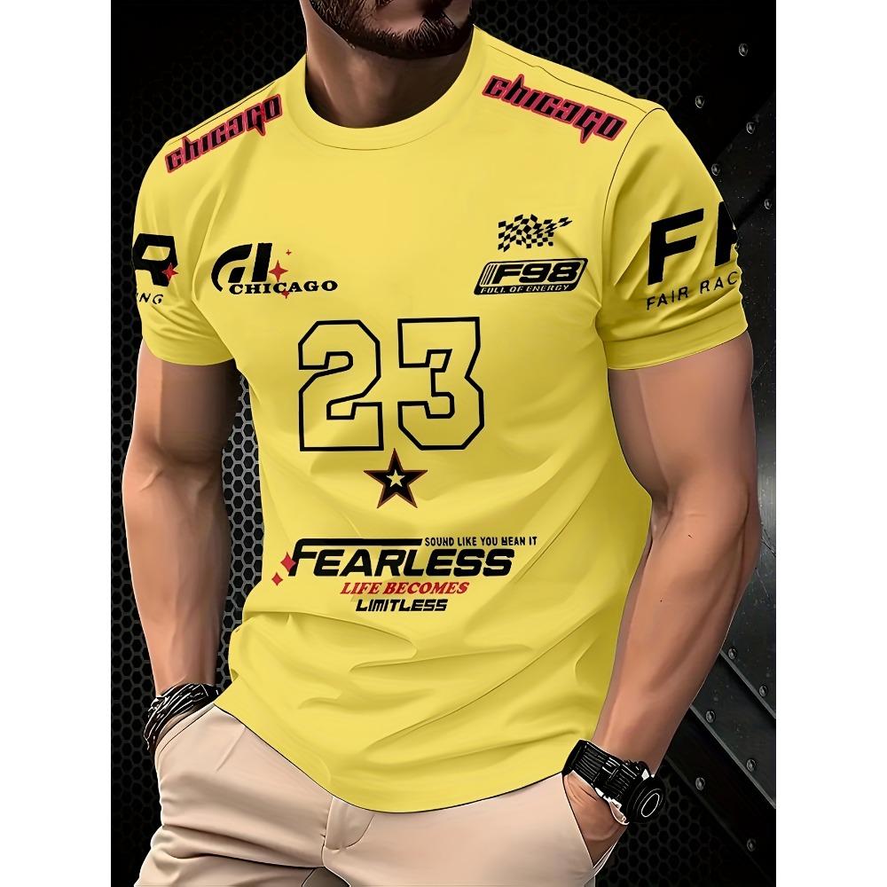 Summer New Men s T-shirt Breathable lightweight casual sporty digital print street men s T-shirt 2XS