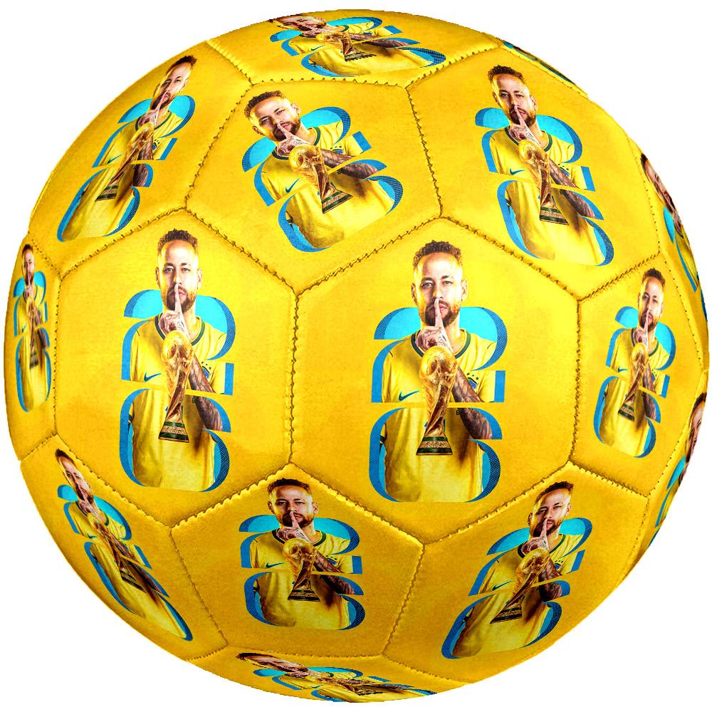 Giocatore di calcio Neymar Pallone da calcio taglia 5 Cucito a macchina Universale per interni/esterni Regalo commemorativo perfetto per gli amanti del calcio