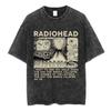 Radiohead Rock Band Gewaschenes Baumwoll-T-Shirt Damen Hip Hop Musik T-Shirt Mode Kurzarm-T-Shirt Sommer Oversized T-Shirts Oberteile