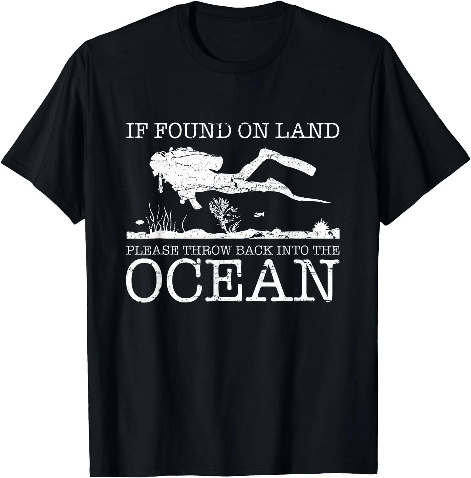 If Found On Land Scuba Diving, Funny Diver Gift T-Shirt M