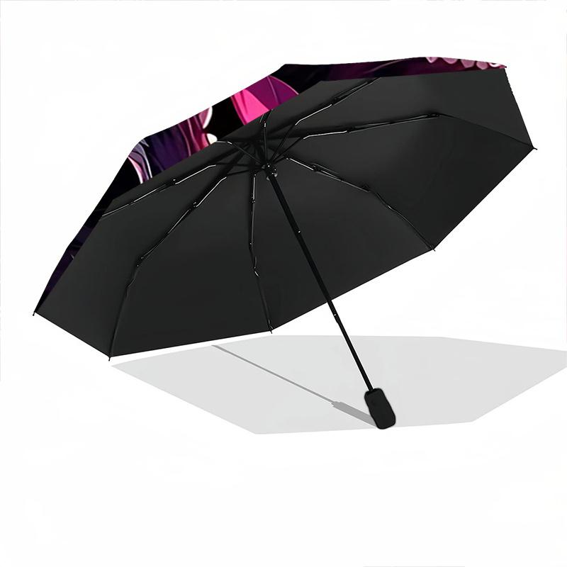 1pc Dynamic Tiger Print Automatic Opening/Closing Umbrella with Foldable Design, Ideal for Outdoor Use, Festive Gifts, and Daily Carry.R026