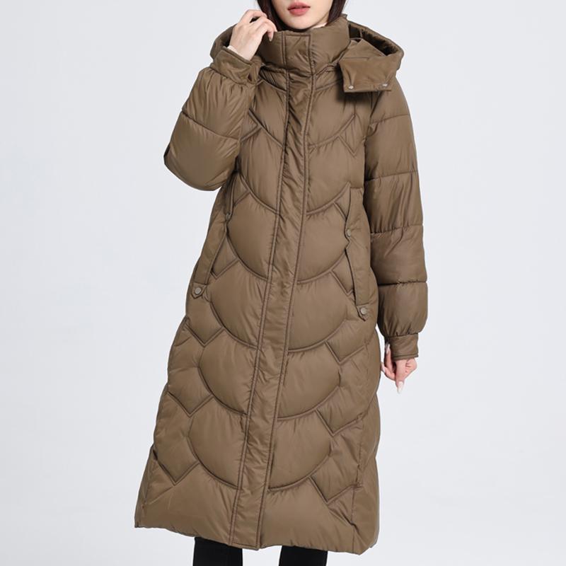 

Плюс размер L-7XL зимние куртки женские пальто модные свободные толстые теплые длинные парки с капюшоном элегантное женское пальто L чёрный