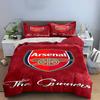 Arsenal Logo Red Bedding Set Bedding Duvet Cover Set Duvet Cover Pillowcases Home Decor (1 * Duvet Cover 2 * Pillowcases, Without Duvet Insert)
