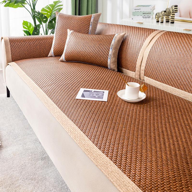 New Rattan Mat Sofa Mat Cushion Summer Summer Seat Cushion Non-Slip Sofa Seat Cushion Light Luxury High Sense