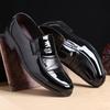 Zapatos Oxford para Hombre Zapatos de Vestir de Negocios Moda Punta Redonda Zapatos de Cuero para Hombre Slip on Zapato de Boda Diseñador Oficina Mocasines Masculinos