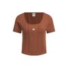 Originals Corset Tee With Solid Color Logo Women Tops Brown IX1908