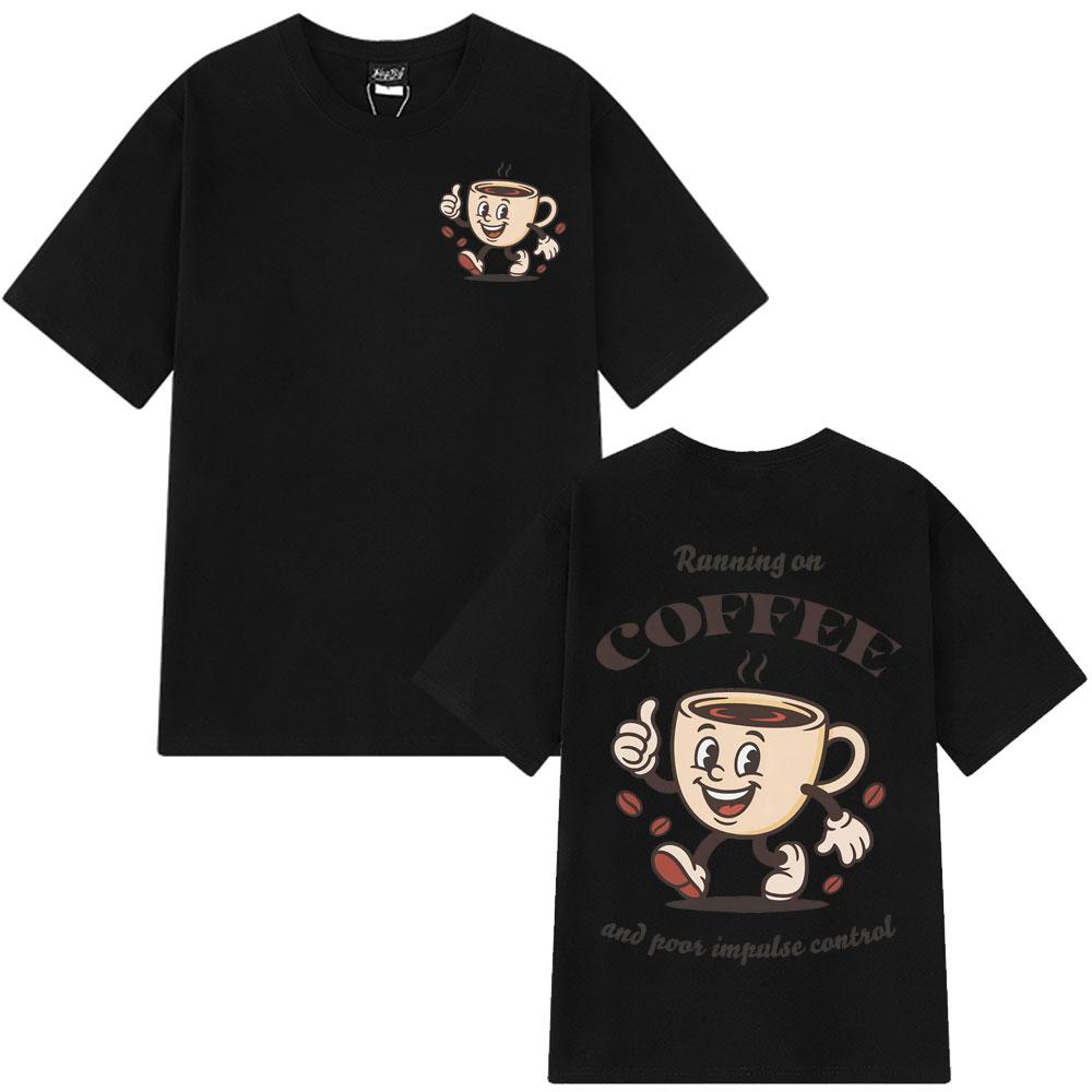 Funny Coffee Vintage Graphic Tees Summer Shortsleeved Loose Casual Tshirt Unisex Unisex Fashiona Highquality Tshirts Tops