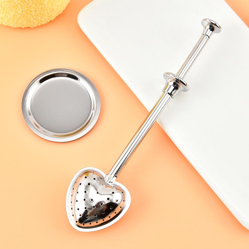 Stainless Steel Handle Press Tea Infuser & Strainer