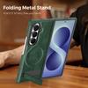 Magnetic Leather Case For Samsung Galaxy Z Fold 8 Ultra 7 6 5 4 3 Fold8 Kickstand Wireless Charging Shockproof Phone Cover