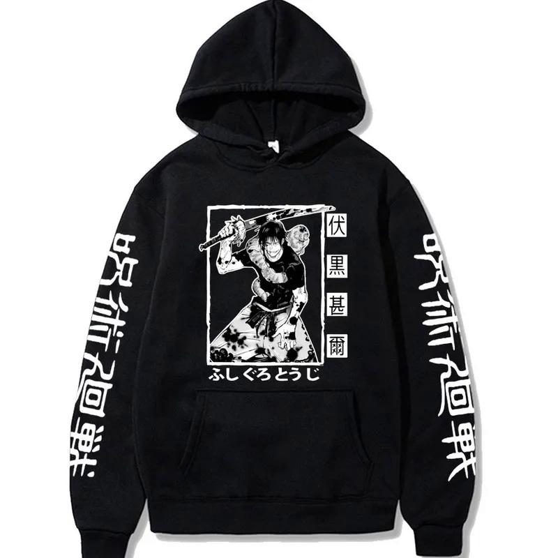 Anime Jujutsu Kaisen Fushiguro Toji Hoodies Autumn Winter Fleece Streetwear Tops