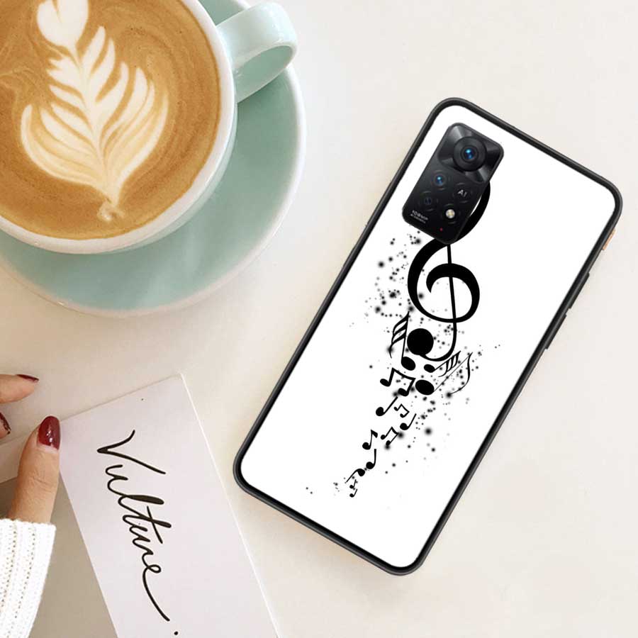 Piano Keys Musical Phone Case For Redmi 13C 14C Note 13 14 Pro 5G Plus 12 12C 10 10A 10C 9 9A 9C 9T 8 8A K70 Pro Xiaomi Cover Si