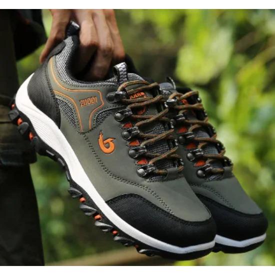 Men's Outdoor Hiking Shoes Waterproof Leather PU Shoes Wear Resistant Trekking Walking Hunting Tactical Sneakers