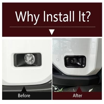 Car Front Fog Light Lamp Foglamp Frame Cover Trim ABS Chrome Black Accessories For Toyota Land Cruiser 250 Prado LC250 2024 2025