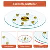Two-Tier, Rotating Glass Plate. The Upper Glass Diameter 61 cm, the Lower 38 cm. The Design Allows for Easier Picking Up and Putting Down of Objects.