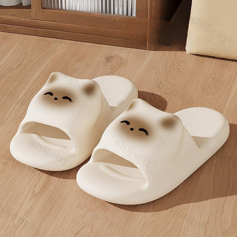 Fashion Cartoon Slippers Woman Thick-soled Sandals 2025 Cat Summer Fashion Soft Bottom Fun Beach Men Slippers Women's Sandals EVA Slides