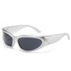 Y2K Sunglasses Men'S And Women'S Cyberpunk Glasses Technology Sense Sunglasses High Sense Cycling Silver Goggles