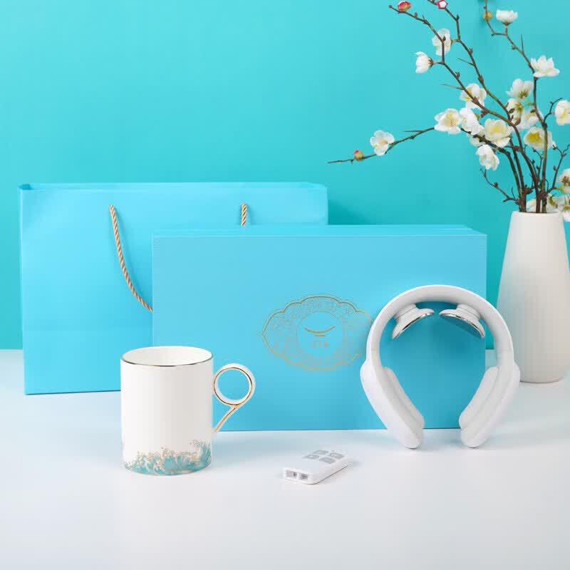 Yongfengyuan Auratic Sea & Sky Mug & Neck Massager Set