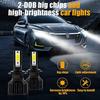 Car Headlights 2Pcs Car LED Headlight Bulbs LED Driving Lamp All-in-one Conversion Kit H7 40W IP67 Waterproof