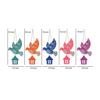 Multicolored Flying Birds Wooden Wall Hanging for Home Decoration | Garden Balcony | Office | Cafe | Decorative Door Hanging (Pack of 5)