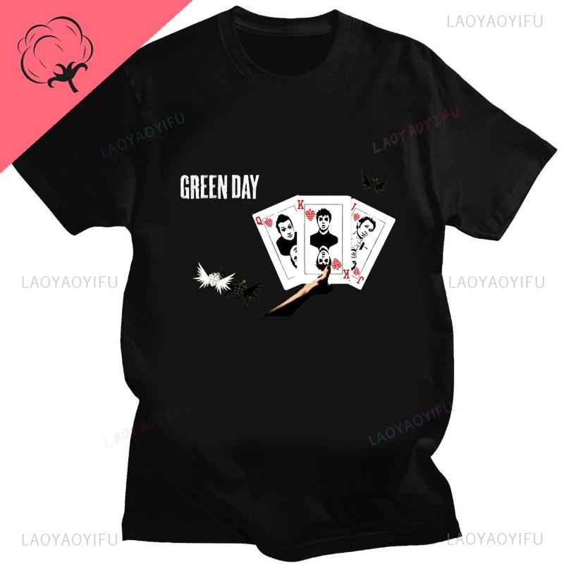 Green Day American Idiot Albuum Cover Tshirts Unisex Women Oversized Tshirts Novelty Funny Streetwear Summer Comfortable Tee