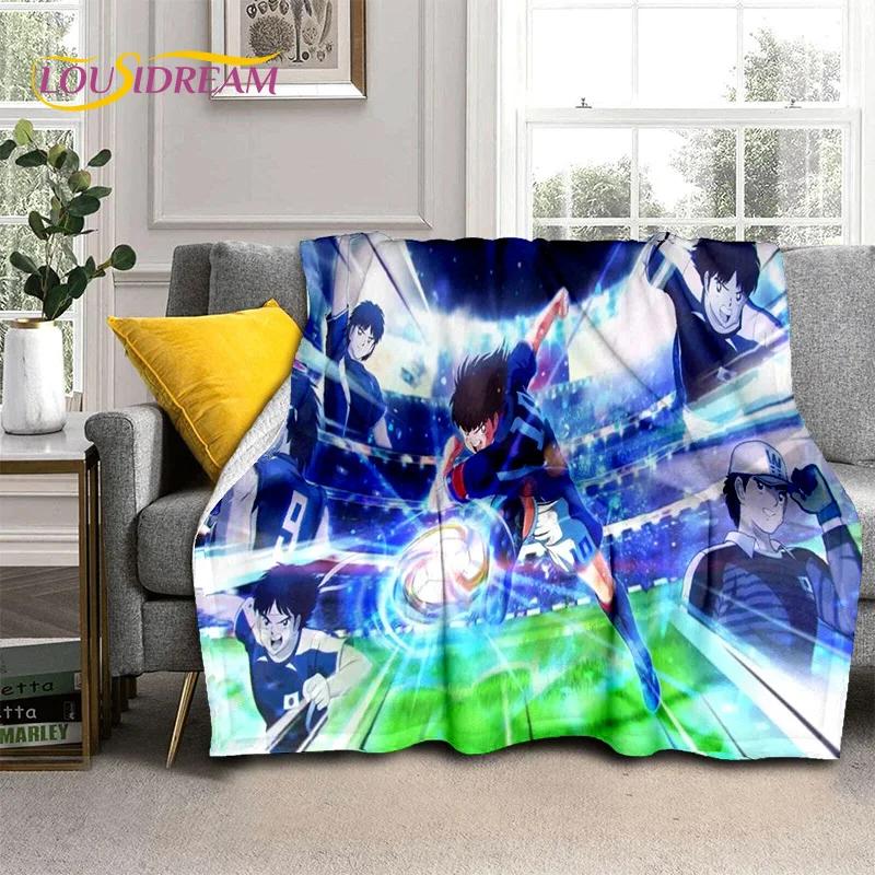 Cartoon Captain Tsubasa Football Soft Flannel Blanket for Beds Bedroom Sofa Picnic,Throw Blanket for Cover Outdoor Leisure Gift