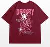 American high street ins spider print short-sleeved t-shirt men's and women's summer loose casual student crew neck cotton top tide