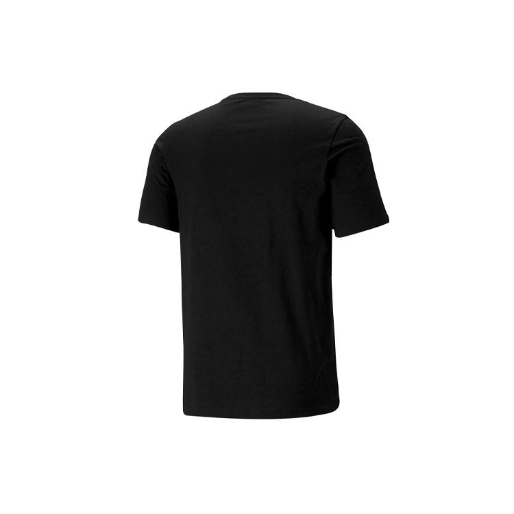 Puma Ess+ Logo Embroidered Crew Neck Short Sleeve T-Shirt Men Tops Black 845923-01