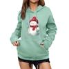 Women's Winter Christmas Printed Pullover Hooded Sweatshirt Fleece Long Sleeve Sweatshirt