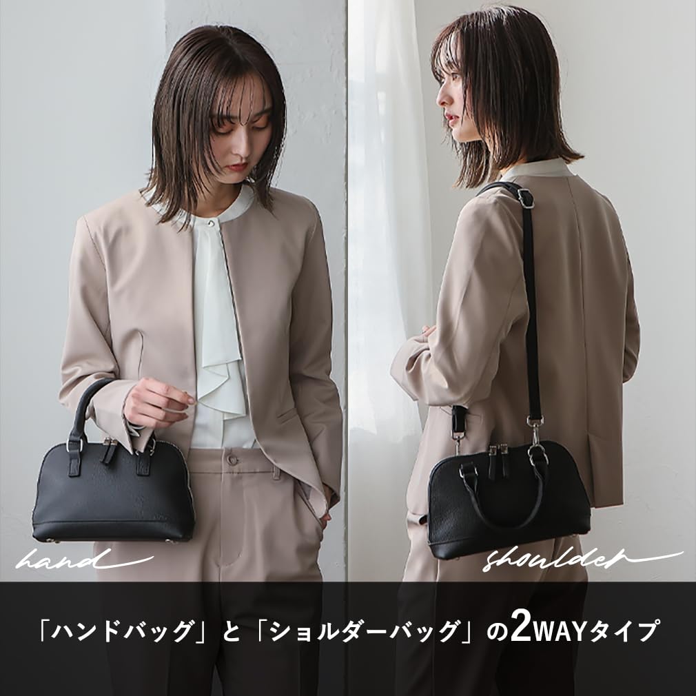 VITAFELICE Dames Ronde Rits 2-Weg Mini Handtas (sib-20069n) (Gebroken wit)