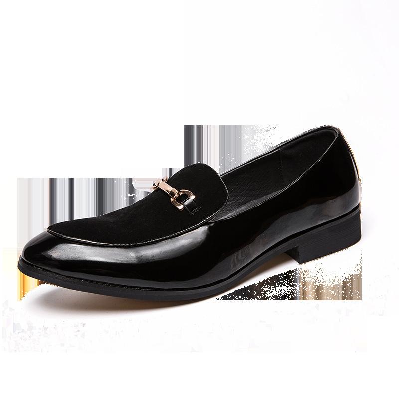 Leather shoes spring British business dress small leather shoes lazy casual beanie shoes nightclub hairstylist trendy shoes