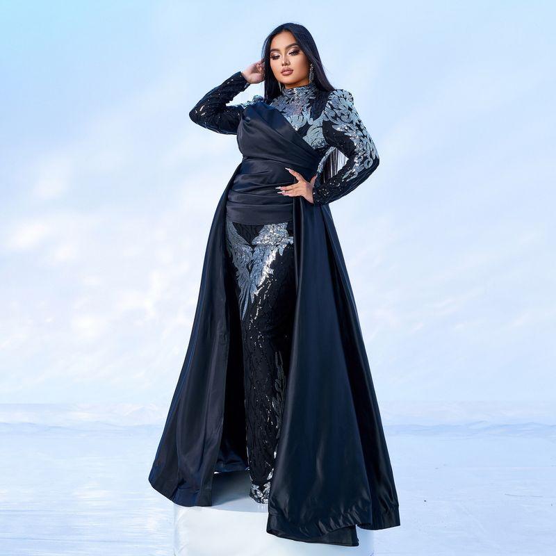 Sequin Evening Gown Birthday Party Formal Dress Plus Size Long Dress