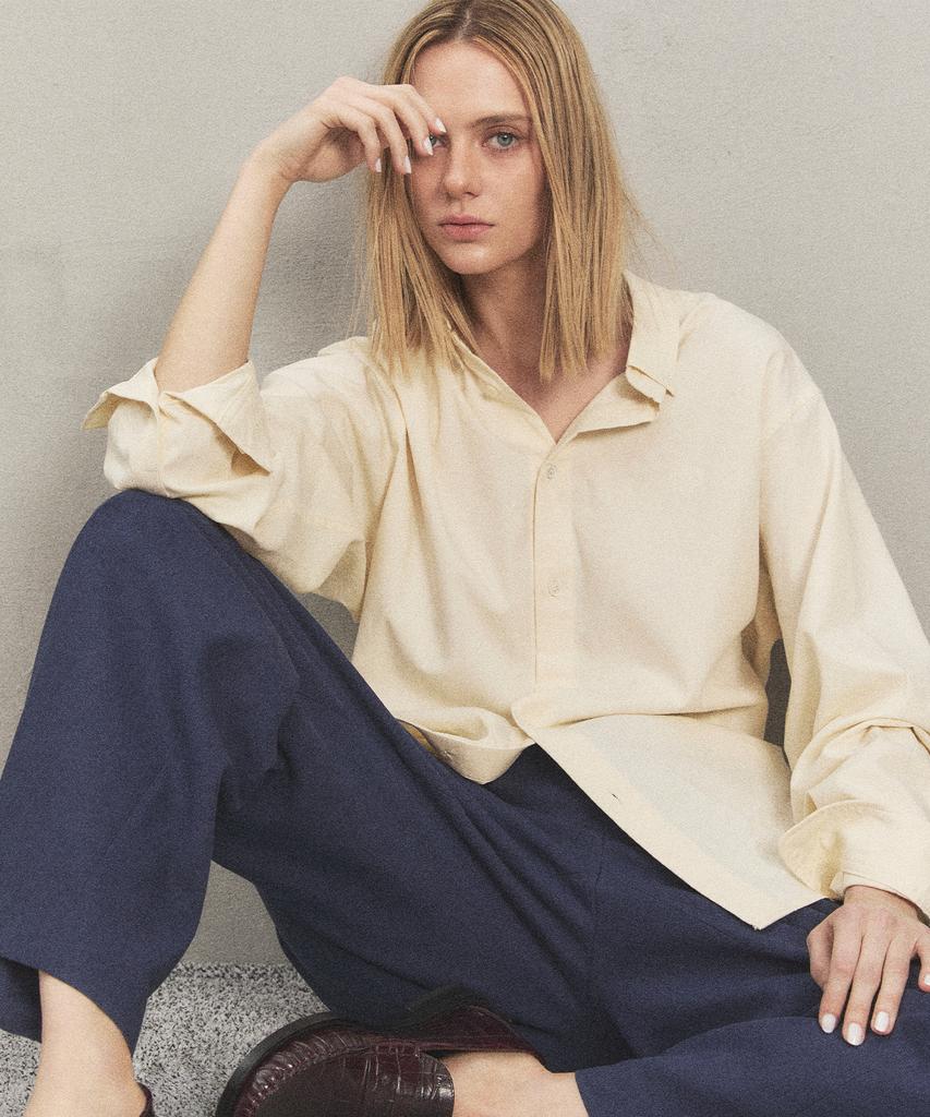 NOHANT Relaxed Poplin Shirt Ivory