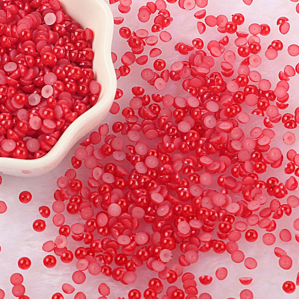 8mm/2000pcs Bulk Package Colorful Pearl Beads Plastic Half Round Pearls for DIY Decoration 8mm//2000pcs