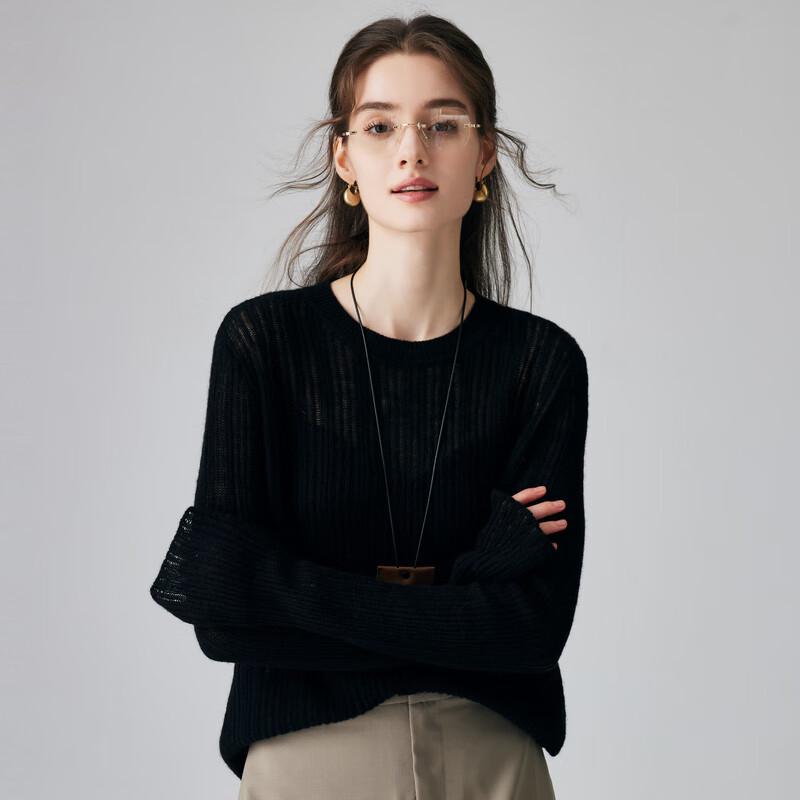 

Paluo Women s 100% Cashmere Round Neck Sweater M