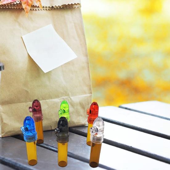 6Pcs Portable Pill Boxes Storage Tubes Moisture-Proof Good Sealing Compact Size Easy To Clean Refillable Pill Containers Storage Bottles