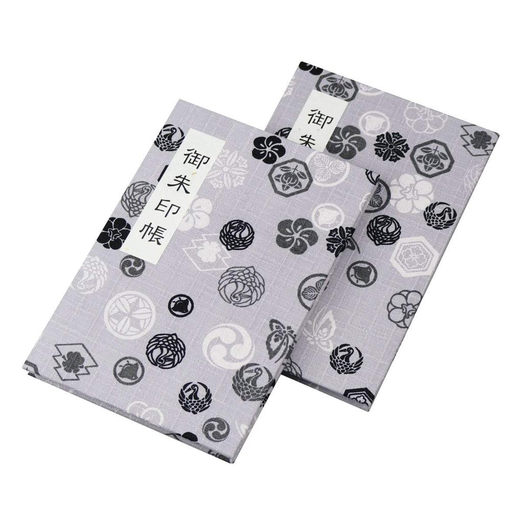46-page Goshuincho (temple stamp book) with accordion-style vinyl cover and original Hotokudo bookmark. Large size, 18x12cm, floral and bird design (g